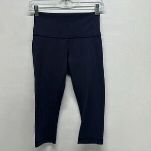 Lululemon Wunder Under Hi-Rise 1/2 Tight *Full-On Luxtreme 17" Onyx Blue Size 6